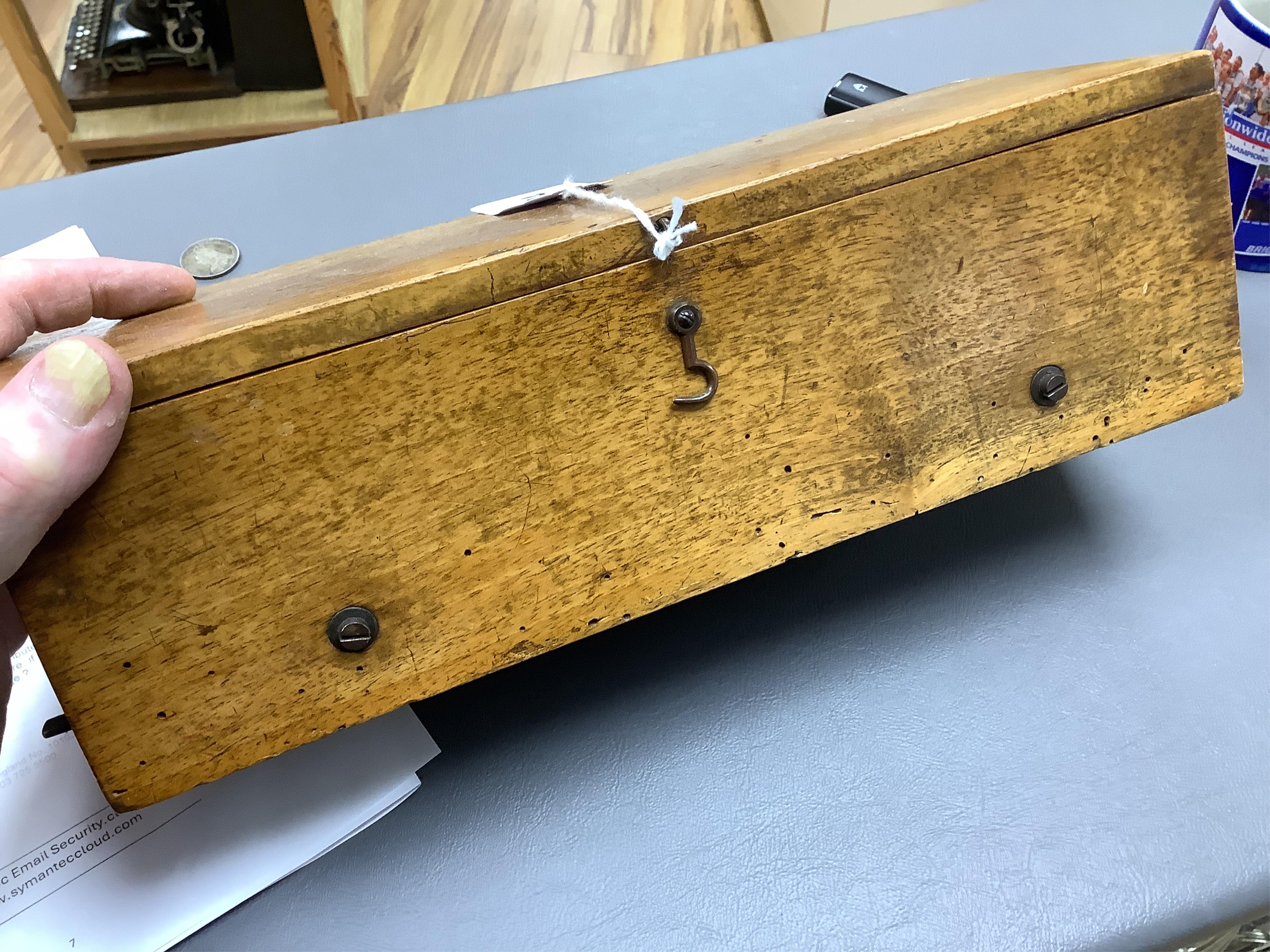 An early F. Nicole key-wound four-air Swiss cylinder box, number 14179, in mahogany case, cylinder length 19.5cm, case length 32cm.